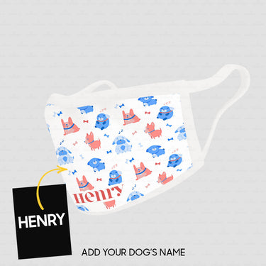 Personalized Dog Gift Idea - Dogs Sleeping Singing And Playing For Dog Lovers - Cloth Mask